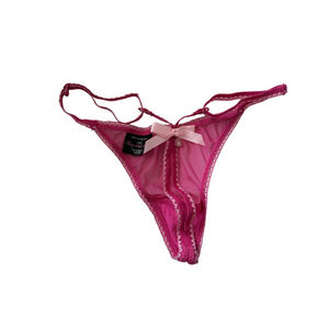 NWOT VTG VS Pink Sheer Sexy Little Things 2005 OS V string Charm Bow